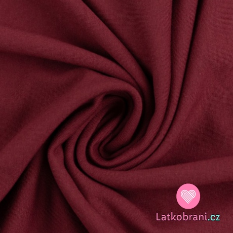 Teplákovina jednobarevná počesaná bordó
