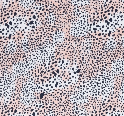 Viskózový úplet potisk leopardí vzor na světle meruňkové   