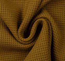 Vaflový úplet okrový, silnější