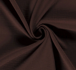 Dvojitá gázovina / mušelín tmavě hnědá