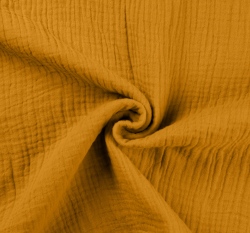 Dvojitá gázovina / mušelín okrová 