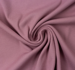 Žebrovaný jednobarevný úplet starorůžový