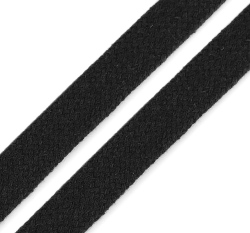 Šňůra plochá 11-15 mm černá