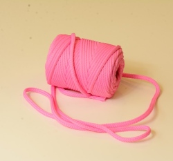 Šňůra kulatá oděvní PES 7 mm růžová