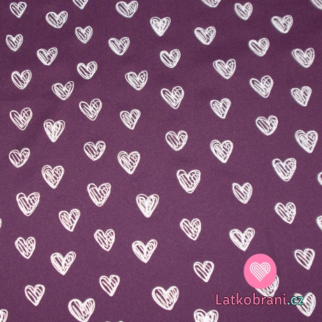 Softshell reflexní srdíčka na ostružinové s fleecem