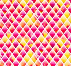 Úplet potisk diamanty v růžovo - žluté