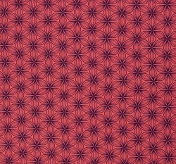 Viskózový úplet potisk temně fialové květy na lososové