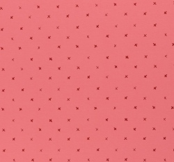 Úplet potisk křížky na lososově růžové