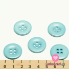 Knoflík hladký, lesklý světle modrý