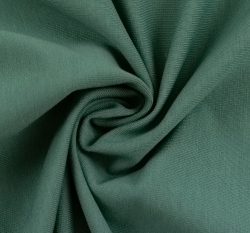 Teplákovina jednobarevná počesaná zaprášená smaragdová