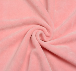 Nicky velur jednobarevný světle růžový 