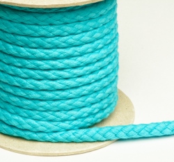 Šňůra oděvní bavlněná modrá 8,8 mm