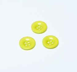 Knoflík hladký, lesklý, zelený 25mm