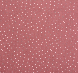 Dvojitá gázovina / mušelín malé puntíky na starorůžové tmavší 