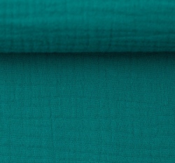 Dvojitá gázovina / mušelín jednobarevný petrolejový 