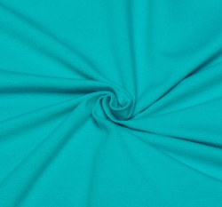 Jednobarevný úplet tmavá tyrkysová 220 g, šíře 180 cm