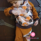 Efektní oboustranná pletenina hořčicová 