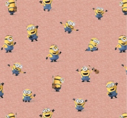 Úplet mimoni na světle růžové 