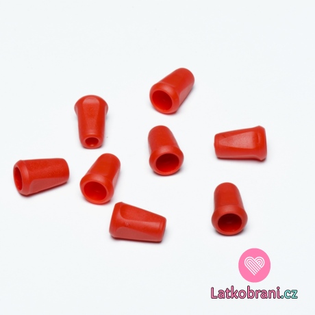 Koncovka plastová hranatá Červená