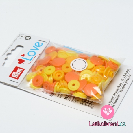 Plastové patentky Prym Color snaps LOVE č.004