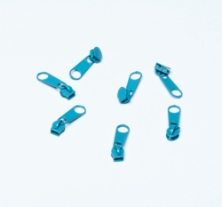 Jezdec k metrážovému zipu 3 mm Modrá tyrkys