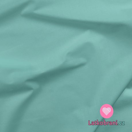 Bavlněné plátno jednobarevné světle tyrkysové