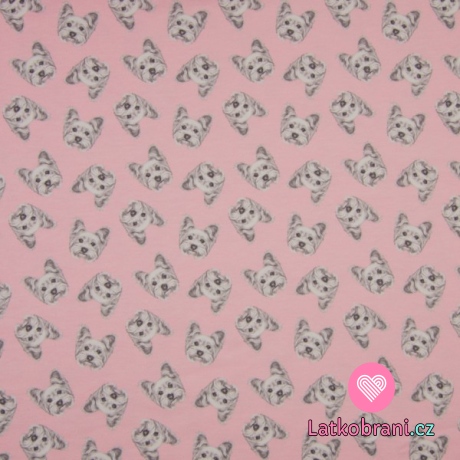 Úplet potisk jorkšíři na růžové