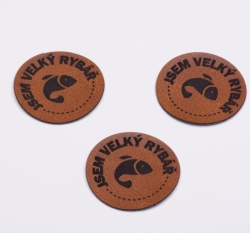 Štítek na oblečení kulatý 