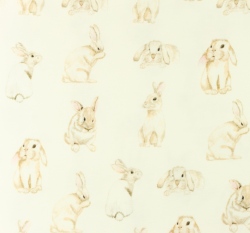 Úplet potisk králíčci na smetanové