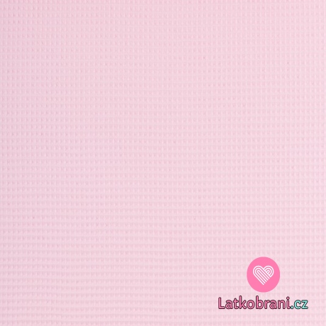 Bavlněná vaflovina jednobarevná baby růžová