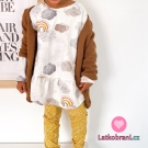 Úplet potisk nepravidelné kapičky na hořčicové