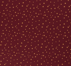 Bavlněné plátno potisk hvězdičky na bordó