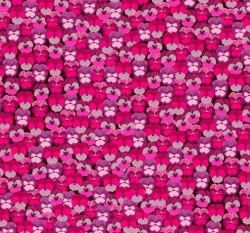 Úplet potisk růžové macešky