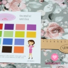 Bavlněné plátno rozkvetlé růže na šedé