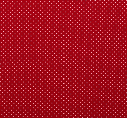 Úplet potisk pravidelný mini puntíček na červené