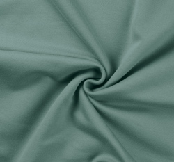 Teplákovina jednobarevná počesaná tmavá zaprášená mintová 