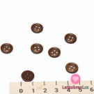 Knoflík kulatý, lesklý, bronzový s vystouplým okrajem