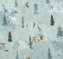 Úplet polární zvířátka na šedé 