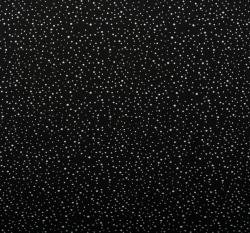 Teplákovina potisk různě velké puntíky na černé