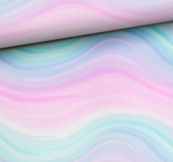 Úplet potisk vlnky v pastelových barvách