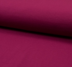 Bavlněný popelín jednobarevný malinový, organická bavlna