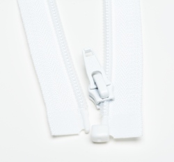 Zip spirálový dělitelný bílý 35cm