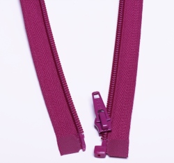 Zip spirálový dělitelný amarantový 30cm