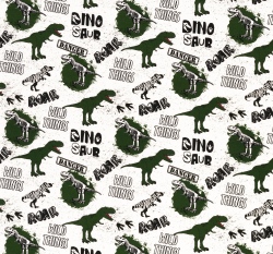 Úplet potisk dinosauři na kropenaté bílé