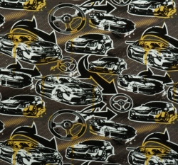 Úplet potisk závodní auta 