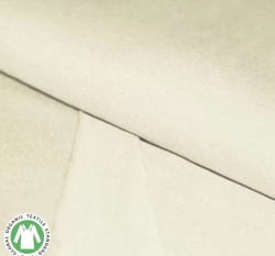 Teplákovina počesaná jednobarevná smetanová, BIO