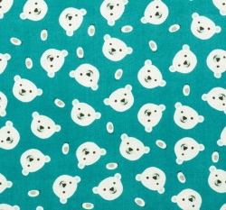 Bavlněné plátno polární medvídci na modré 