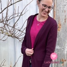 Vaflový úplet bordó, silnější