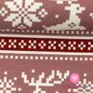 Teplákovina bílý sob na starorůžové