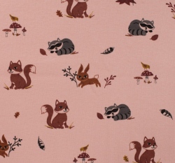 Warmkeeper potisk lesní zvířátka na pudrové 